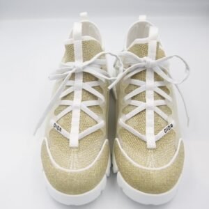 DIOR D-Connect Sneaker Gold-Tone Laminated Mesh