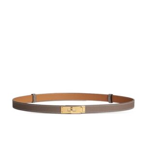 Hermes Kelly Belt Etoupe GHW
