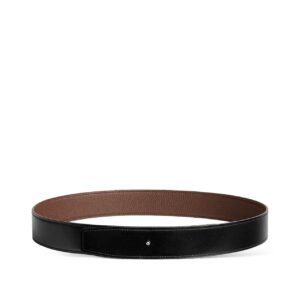 Hermes Reversible Black and Chocolate Leather Strap 38 mm