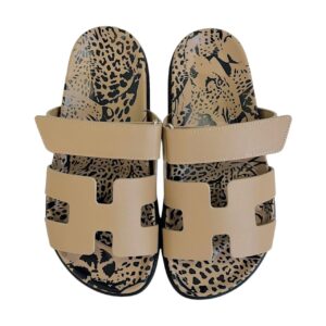 Hermès Chypre 37 EU Beige Argile Printed Sole